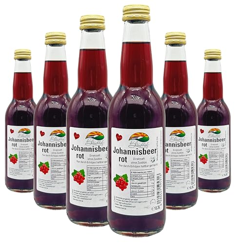 BLEICHHOF® roter Johannisbeersaft - Direktsaft, vegan (6x0,3l) von Bleichhof