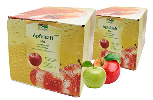 BLEICHHOF® Apfelsaft klar - Direktsaft, vegan, Bag-in-Box (2x5l) von Bleichhof