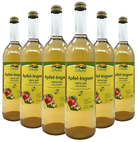 Bleichhof Apfelsaft mit Ingwersaft Direktsaft – 100% Direktsaft, vegan, OHNE Zuckerzusatz, 6er Pack (6x 0,72l)… von Bleichhof