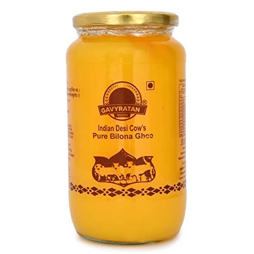 Gavyratan Bilona Ghee in Speisekammer, 100% reines Tharparkar A2 Kuh-Desi-Ghee 1 LTR von Blessfull Healing