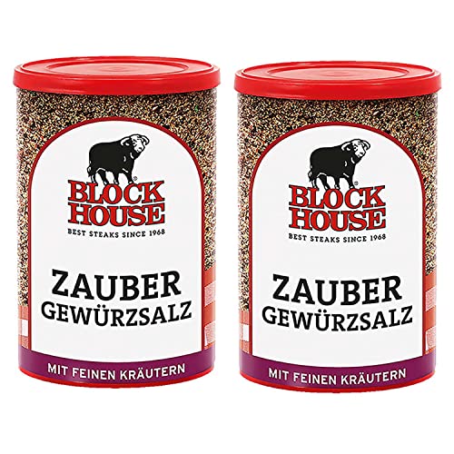 Block House Zaubergewürzsalz mit feinen Kräutern - 2x 280g Gewürzmischung in Restaurantqualität von Block House