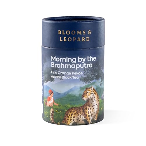 Premium Black Tea, 100 gms Loose Leaves Assam Black Tea, Good Cognitive Performance & Immunity, with fine orange pekoe flavor Caffeinated Leaves- Morning by the Brahmaputra von Blooms & Leopard