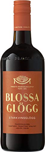 Blossa Starkvinsglögg 0.75L (15% Vol.) | Nordischer Roter Glühwein | Schwedischer Glögg mit Aromen von Rosinen, Kardamom und Trockenfrüchten | Traditionelles Wintergetränk von Blossa