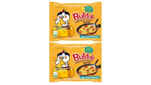 Blue Button Goods® 2'er SET für Buldak Ramen Cheese 2x 140g - Probierset von Blue Button Goods