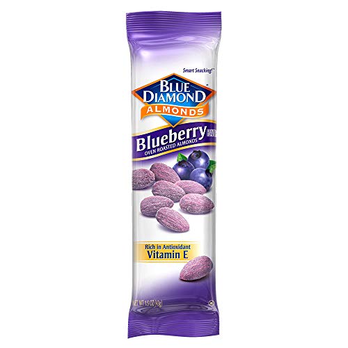 Blue Diamond Almonds, Snack-Nüsse mit Heidelbeergeschmack, Einzelportionsbeutel, 42,5 ml, 12 Stück von Blue Diamond Almonds