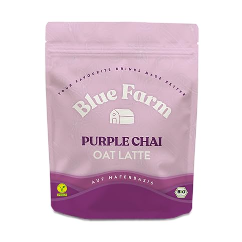 Blue Farm Bio Purple Chai Oat Latte auf Haferbasis | Mit Chai Tee, wilder Heidelbeere und Rote Beete | Vegan | Laktose & Glutenfrei | 90% weniger Verpackungsmüll von Bluefarm