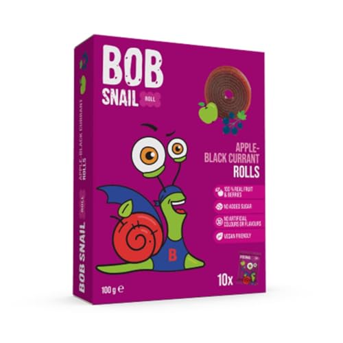 Bob Snail Natural Apple-Blackcurrant Fruit Rolls 100g von Bob Snail