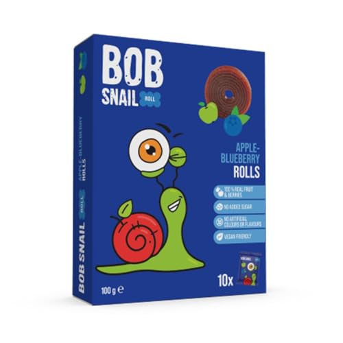 Bob Snail Natural Apple-Blueberry Fruit Rolls 100g von Bob Snail