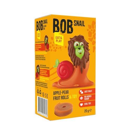 Bob Snail Natural Apple-Pear Eat & Play Fruit Rolls 2 x 10g + Toy von Bob Snail