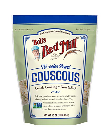 Bob's Red Mill Tri-Color Pearl Couscous, Schnellkochen, 0,5 kg (1 Stück) – gentechnikfrei, vegan, israelischer Couscous von Bob's Red Mill