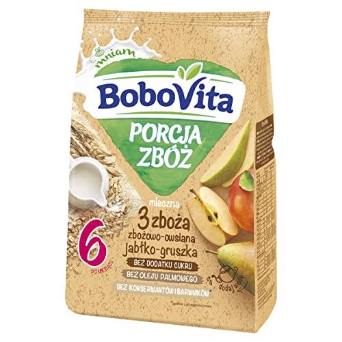 BoboVita Portion Getreide Milchkasche 3 Getreide/Hafer Apfelbbirne je 6 Monate 210 g von Bobovita