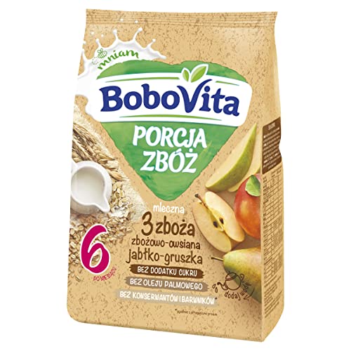 BoboVita Portion Getreide Milchkasche 3 Getreide/Hafer Apfelbbirne je 6 Monate 210 g von BoboVita