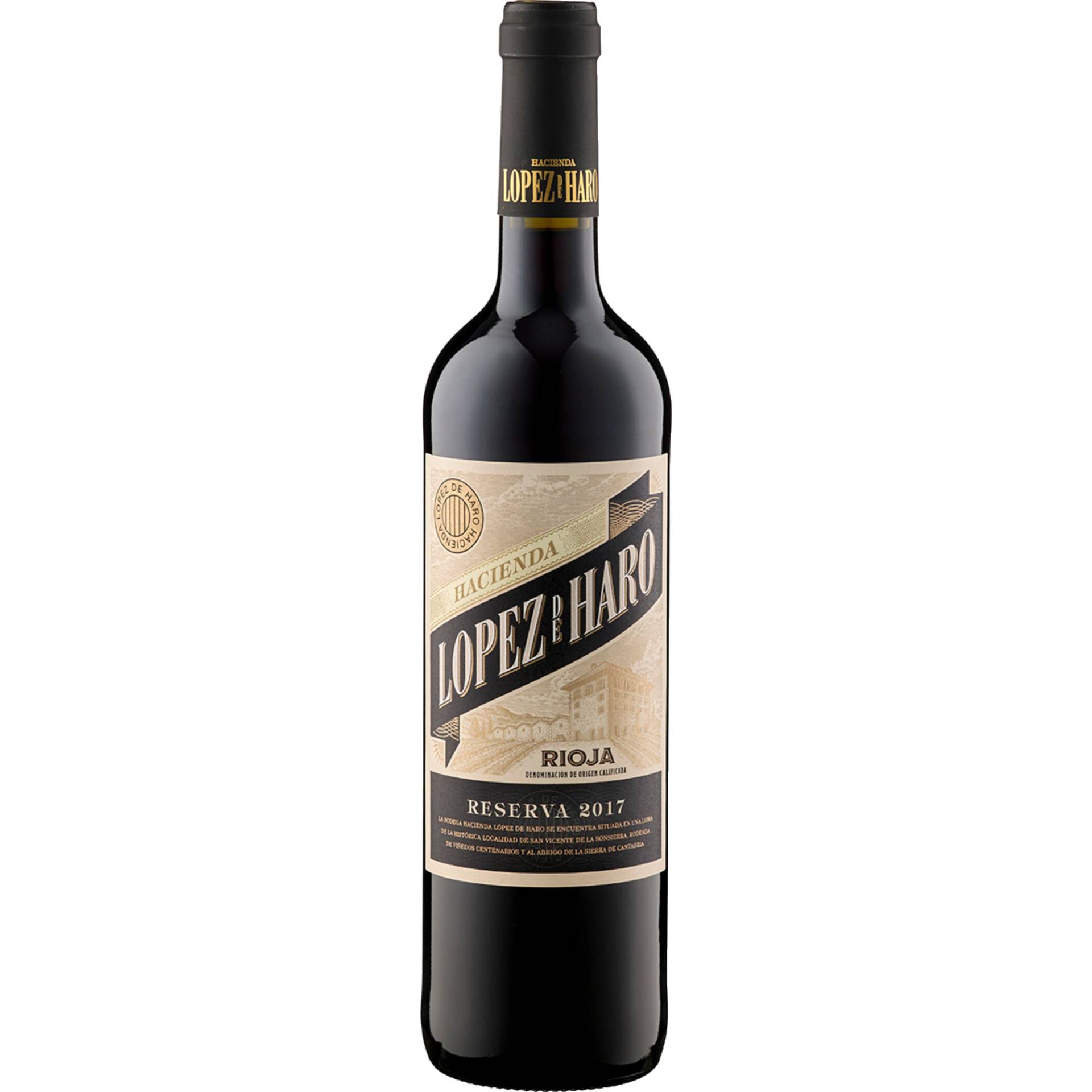 Hacienda López de Haro Rioja Reserva, Rioja DOCa, Rioja, 2018, Rotwein von Bodega Classica ,   ES 26338 San Vicente de la Sonsierra - La Rioja