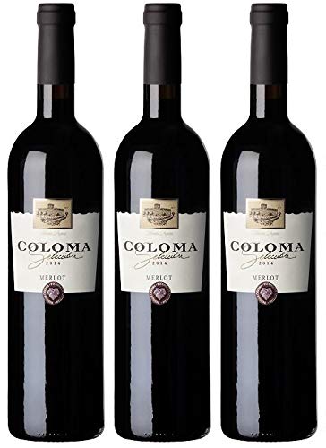 Bodega Coloma | 3 Flaschen"Merlot Selección" | Dichte Kirschfarbe | vollmundig samtige Struktur | angenehme Tannine von Bodega Coloma. EX-363, La Albuera - 06170 Badajoz