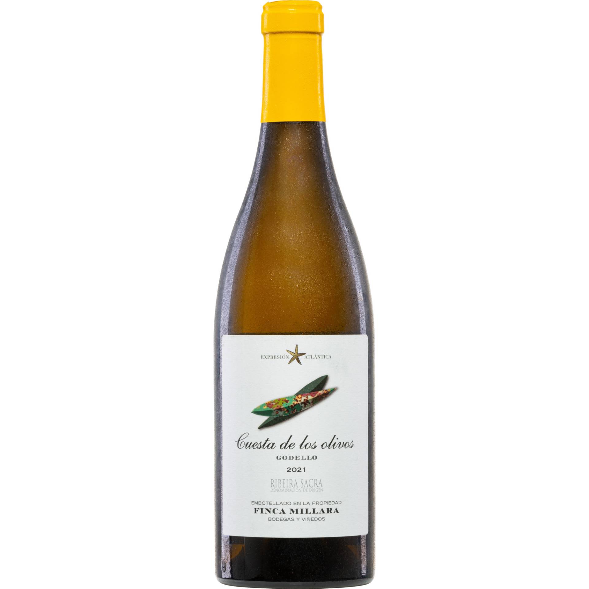 Finca Míllara Cuesta de Los Olivos Godello, Ribeira Sacra DO, Galicien, 2021, Weißwein von Bodega Finca Míllara - Lugar de, S/N, 27439 A Míllara, Lugo, Spanien