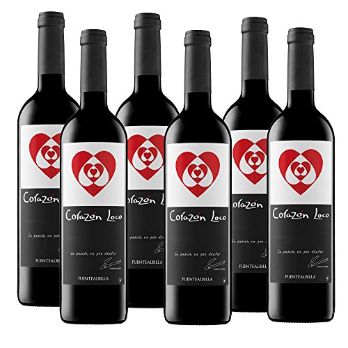 Bodega Iniesta Corazón Loco Tinto - Trockener Rotwein aus Syrah und Tempranillo - D.O. Manchuela Sparpaket (6 x 0,75 l) von Bodega Iniesta