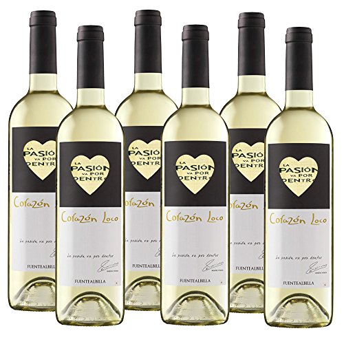 Corazón Loco Blanco - Bodega Iniesta - Trockener Weißwein aus Verdejo und Sauvignon Blanc - D.O. Manchuela - Sparpaket (6 x 0,75l) von Bodega Iniesta