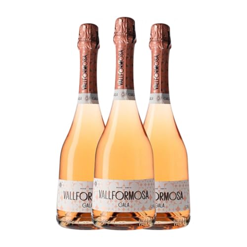 Vallformosa Gala Rosé Brut Cava 75 cl Rosé Sekt (Karton mit 3 Flaschen von 75 cl) von Bodega Masía Vallformosa