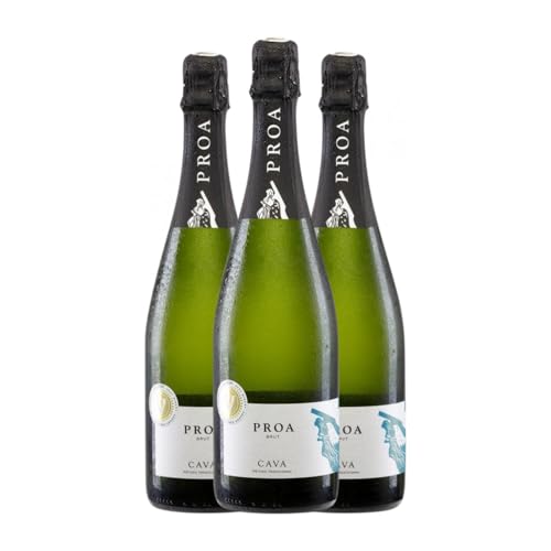 Vallformosa Proa Brut Cava 75 cl Weißer Sekt (Karton mit 3 Flaschen von 75 cl) von Bodega Masía Vallformosa