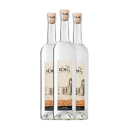 Pisco Pisco 1615 Puro Quebranta 70 cl (Schachtel mit 3 Flaschen von 70 cl)