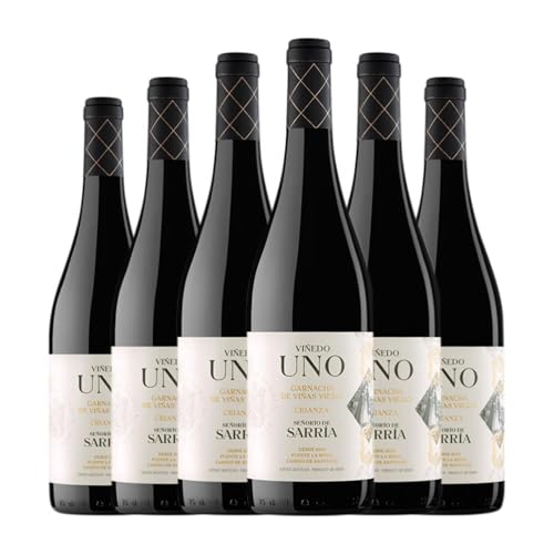 Señorío de Sarría Viñedo Uno Grenache Navarra Alterung 75 cl (Schachtel mit 6 Flaschen von 75 cl) von Bodega Señorío de Sarría