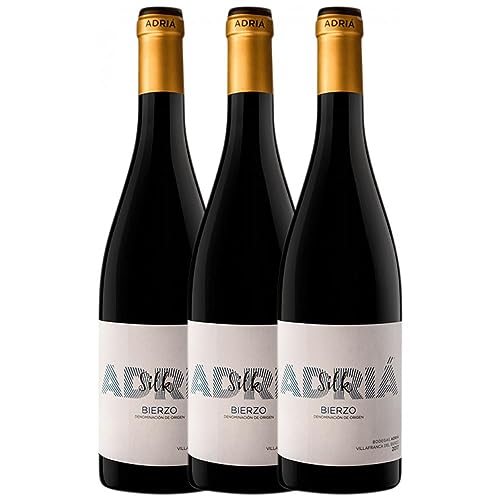 Adriá Silk Mencía Bierzo 75 cl (Schachtel mit 3 Flaschen von 75 cl) von Bodegas Adriá