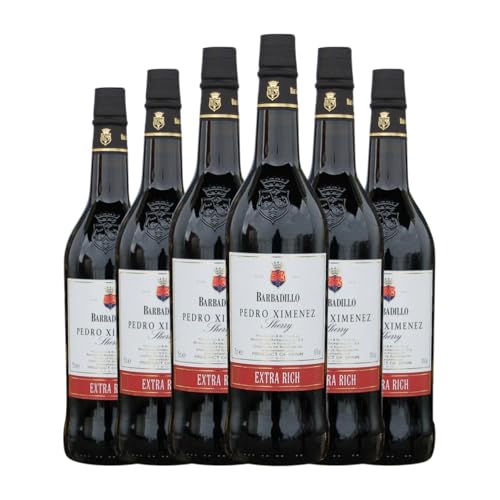 Barbadillo Fino Palomino Fino Jerez-Xérès-Sherry 75 cl Verstärkter Wein (Karton mit 6 Flaschen von 75 cl) von Bodegas Barbadillo