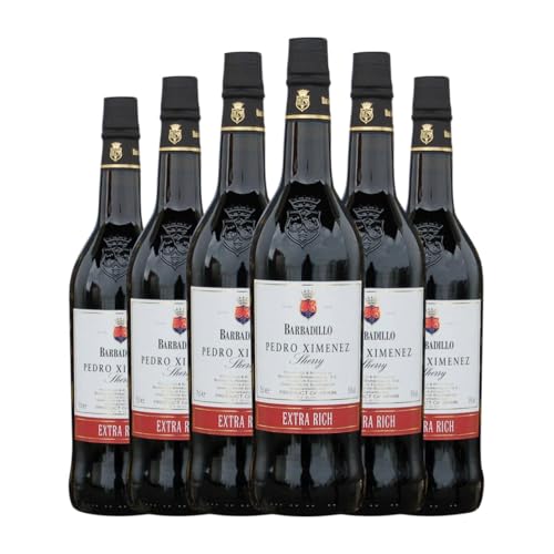 Barbadillo Medium Dry Palomino Fino Halbtrocken Halbsüß Jerez-Xérès-Sherry 75 cl Verstärkter Wein (Karton mit 6 Flaschen von 75 cl) von Bodegas Barbadillo