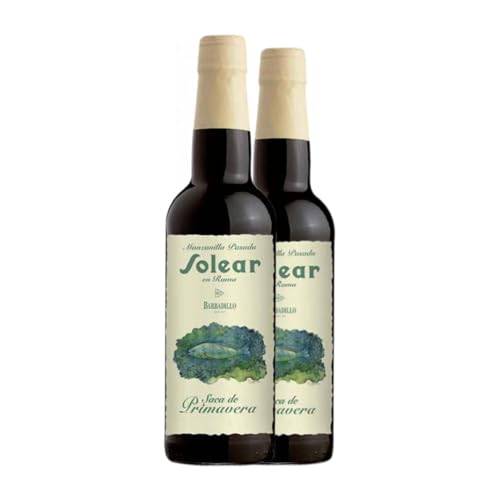 Barbadillo Solear en Rama Saca de Primavera Palomino Fino Manzanilla-Sanlúcar de Barrameda Halbe Flasche 37 cl Verstärkter Wein (Karton mit 2 Halbe Flasche von 37 cl) von Bodegas Barbadillo