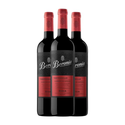 Beronia Producción Especial Tempranillo Rioja Jung 75 cl (Schachtel mit 3 Flaschen von 75 cl) von Bodegas Beronia