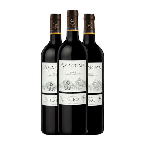 Caro Amancaya Mendoza 75 cl Rotwein (Karton mit 3 Flaschen von 75 cl) von Bodegas Caro