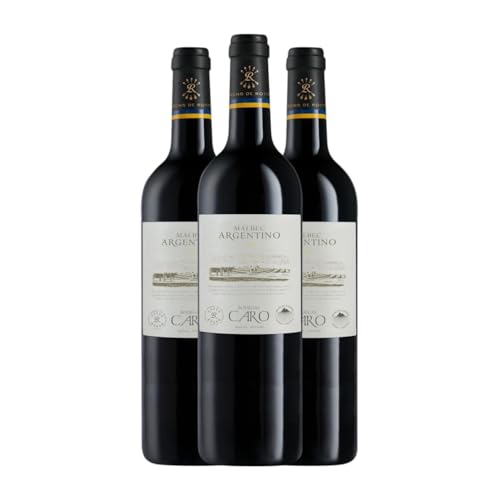 Caro Argentino Malbec 75 cl Rotwein (Karton mit 3 Flaschen von 75 cl) von Bodegas Caro