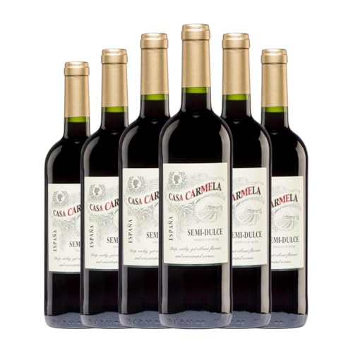 Castaño Casa Carmela Tinto Monastrell Halbtrocken Halbsüß Yecla 75 cl Rotwein (Karton mit 6 Flaschen von 75 cl) von Bodegas Castaño