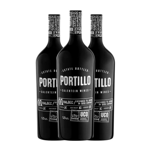 El Portillo Malbec Valle de Uco Magnum-Flasche 1,5 L Rotwein (Karton mit 3 Magnum-Flasche von 1,5 L) von Bodegas El Portillo