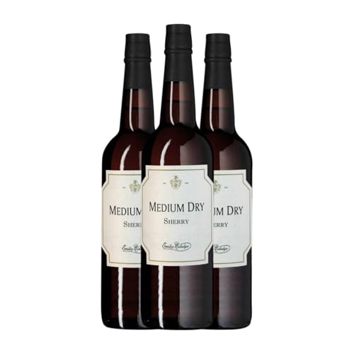 Emilio Hidalgo Sherry Medium Dry Halbtrocken Halbsüß 75 cl Verstärkter Wein (Karton mit 3 Flaschen von 75 cl) von Bodegas Emilio Hidalgo