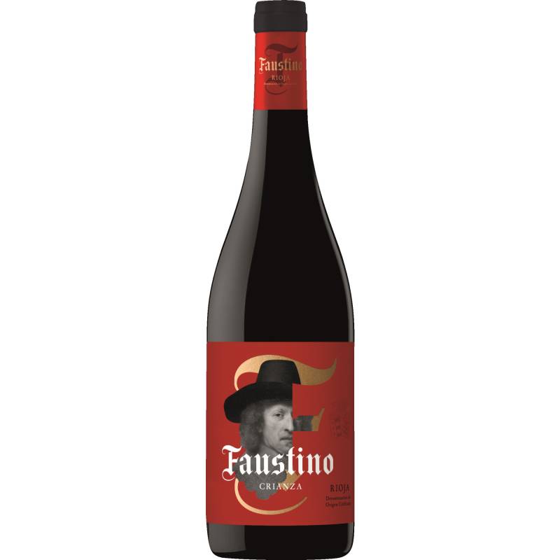 Faustino Rioja Crianza, Rioja DOCa, Rioja, 2021, Rotwein von Bodegas Faustino S.L., 01320 Oyón (Álava), España