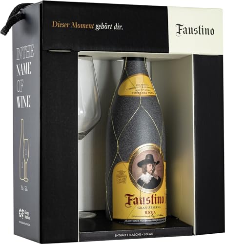 Bodegas Faustino Rioja I Gran Reserva - Geschenkpackung mit Glas (1 x 0.75L) von Bodegas Faustino