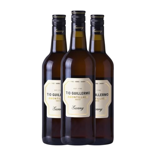 Garvey Tío Guillermo Amontillado Palomino Fino Jerez-Xérès-Sherry 75 cl Verstärkter Wein (Karton mit 3 Flaschen von 75 cl) von Bodegas Garvey Jerez