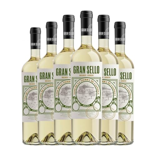 Gran Sello Macabeo Verdejo La Mancha 75 cl Weißwein (Karton mit 6 Flaschen von 75 cl) von Bodegas Gran Sello