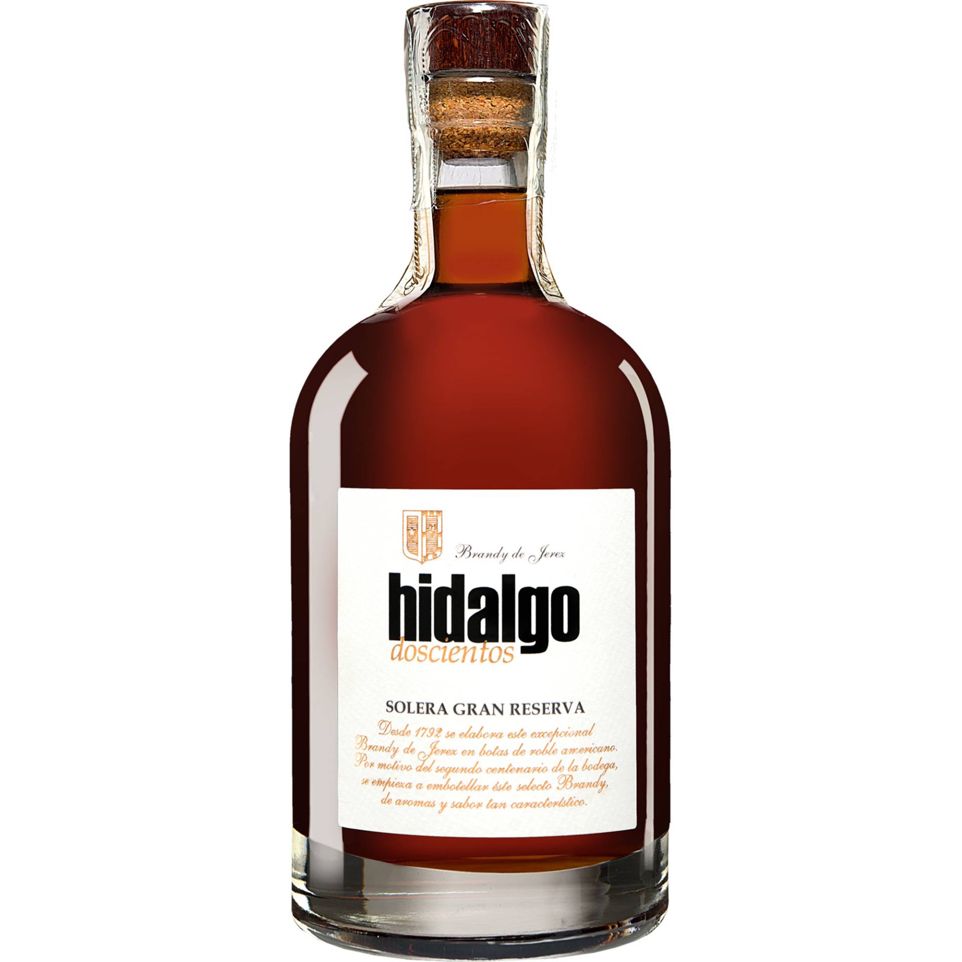 Brandy Hidalgo »200« Gran Reserva - 0,7L.  0.7L 40% Vol. Brandy aus Spanien von Bodegas Hidalgo - La Gitana, S.A.