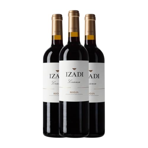 Izadi Tempranillo Rioja Alterung 75 cl Rotwein (Karton mit 3 Flaschen von 75 cl) von Bodegas Izadi