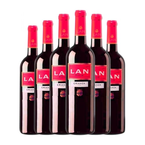 Lan Tinto Rioja Alterung Medium Flasche 50 cl Rotwein (Karton mit 6 Medium Flasche von 50 cl) von Bodegas Lan