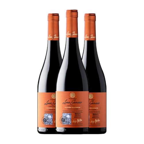 Leza Grenache Rioja Alterung 75 cl Rotwein (Karton mit 3 Flaschen von 75 cl) von Bodegas Leza García