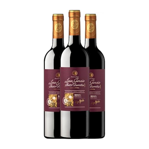 Leza Tempranillo Rioja Alterung 75 cl Rotwein (Karton mit 3 Flaschen von 75 cl) von Bodegas Leza García