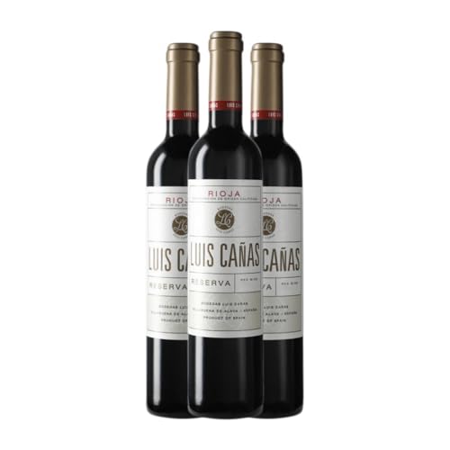 Luis Cañas Rioja Reserve Medium Flasche 50 cl Rotwein (Karton mit 3 Medium Flasche von 50 cl) von Bodegas Luis Cañas