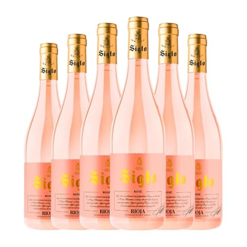 Manzanos Siglo Rosé Rioja Jung 75 cl Rosé-Wein (Karton mit 6 Flaschen von 75 cl) von Bodegas Manzanos