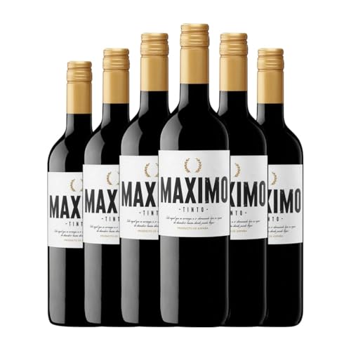 Máximo Tinto Tempranillo La Mancha 75 cl Rotwein (Karton mit 6 Flaschen von 75 cl) von Bodegas Máximo