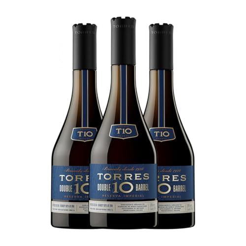 Brandy Torres 10 Double Barrel 70 cl (Karton mit 3 Flaschen von 70 cl) von Bodegas Miguel Torres