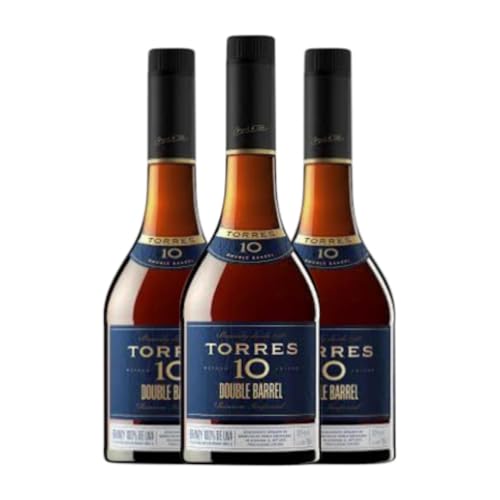 Brandy Torres Double Barrel 10 Jahre 70 cl (Karton mit 3 Flaschen von 70 cl) von Bodegas Miguel Torres