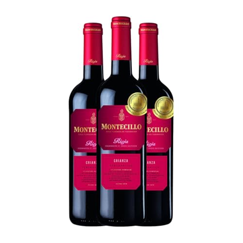 Montecillo Red Label Tempranillo Rioja Alterung 75 cl Rotwein (Karton mit 3 Flaschen von 75 cl) von Bodegas Montecillo